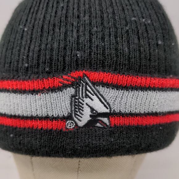 NCAA Brand Ball State Cardinals Beanie Toboggan Hat Embroidered Logo Black - Picture 5 of 13